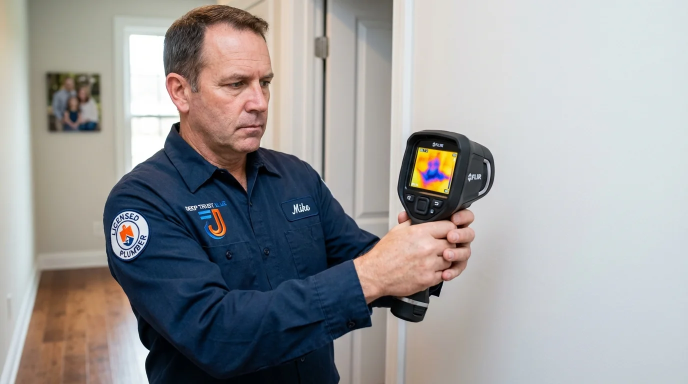 Thermal imaging leak detection by Johns Plumbing LLC in Woodworth